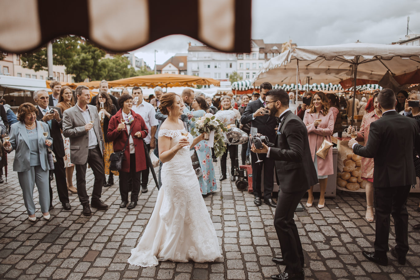 Hochzeitsreportage Mannheim Marktplatz