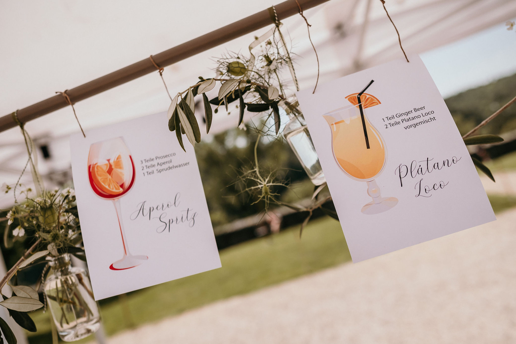 Papeterie bei einer Hochzeit auf Schloss Neuhaus bei Sinsheim